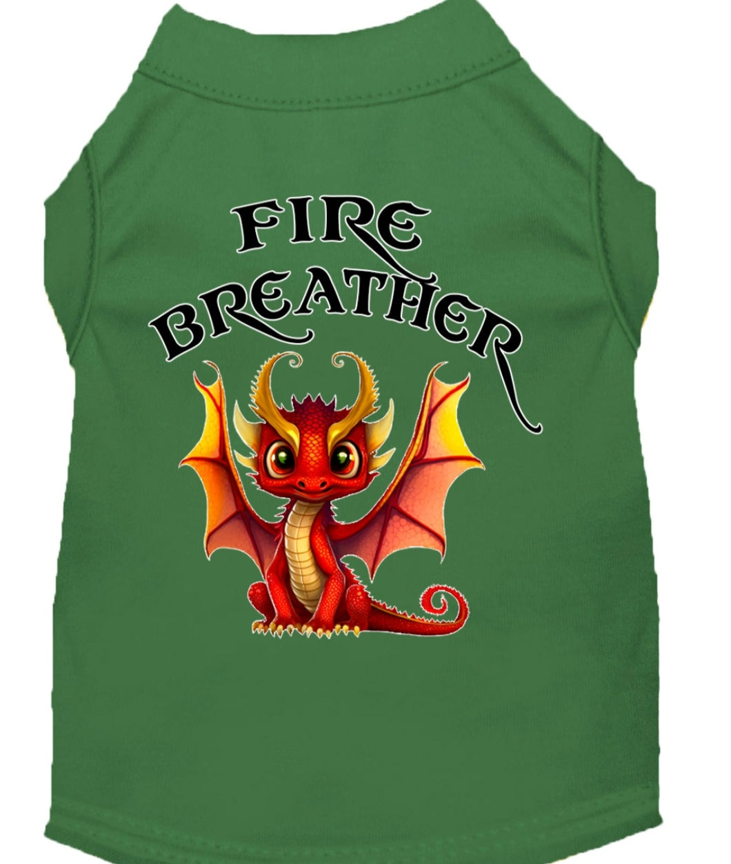 Fire Breather Dog Shirt - Green