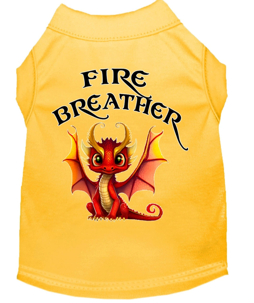 Fire Breather Dog Shirt - Yellow