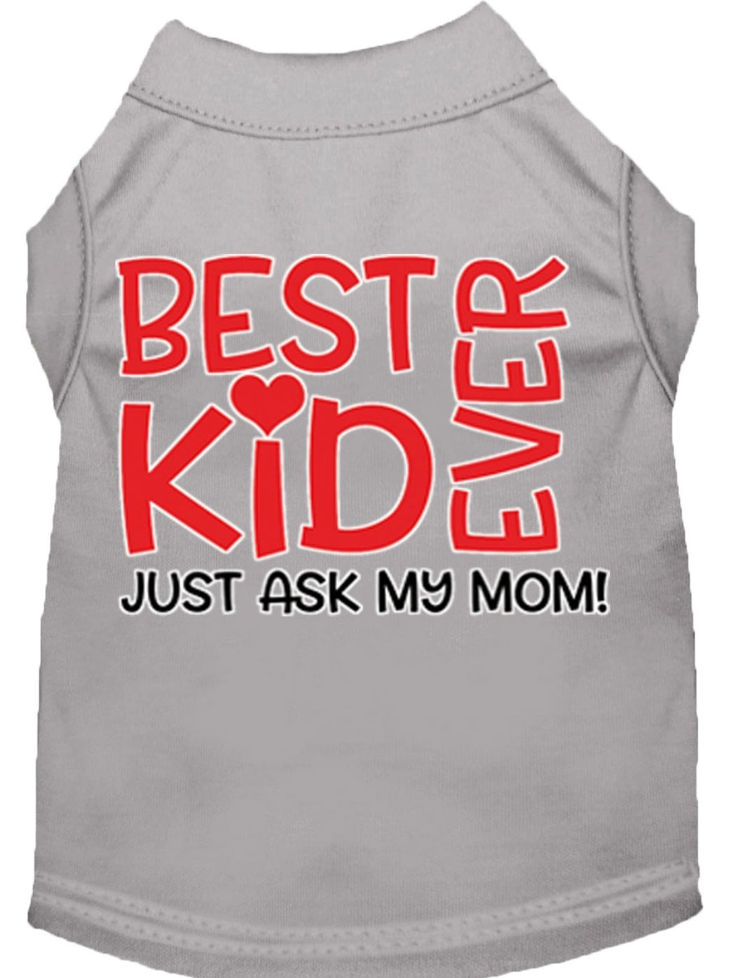 Best Kid Ever Dog Shirt - Gray