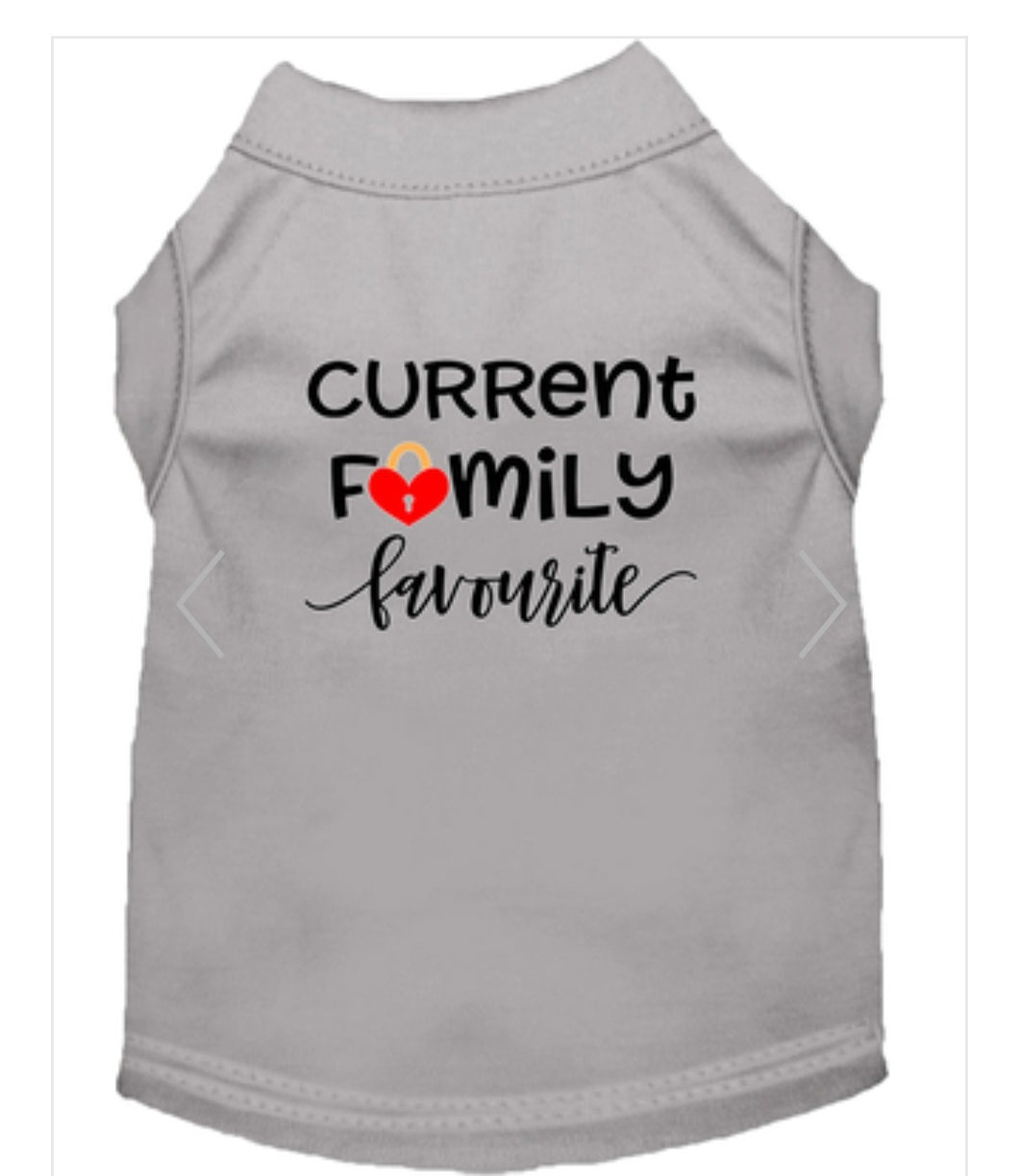Current Family Favorite Dog Shirt - Gray