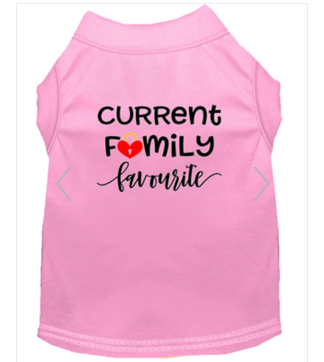 Current Family Favorite Dog Shirt - Pink