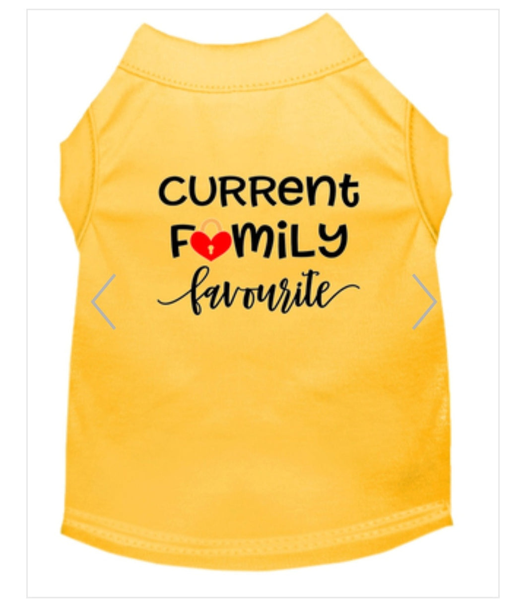 Current Family Favorite Dog Shirt - Yellow