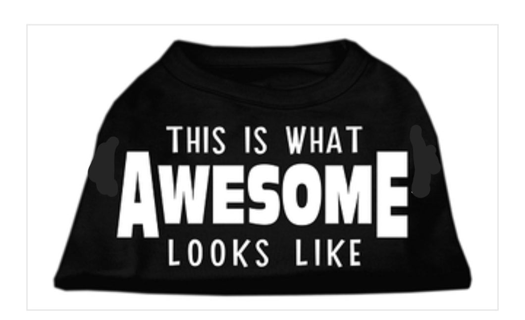 This Is What Awesome Looks Like Dog Shirt - Black