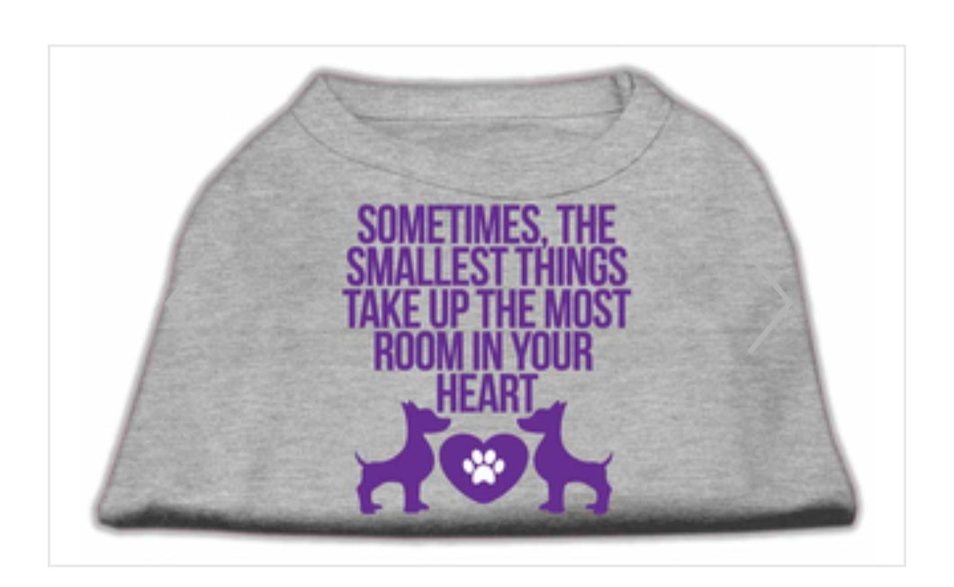 The Smallest Things Dog Shirt - Gray