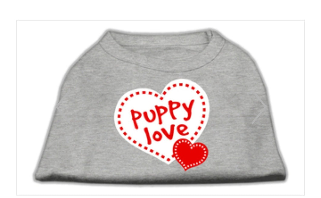 Puppy Love Dog Shirt - Gray