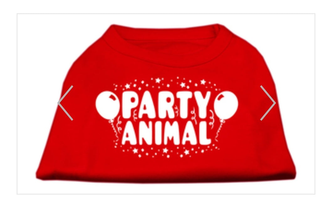 Party Animal Dog Shirt - Red
