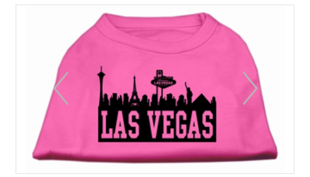 Las Vegas Dog Shirt - Pink