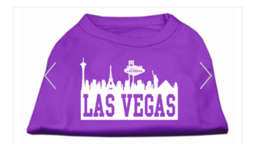 Las Vegas Dog Shirt - Purple
