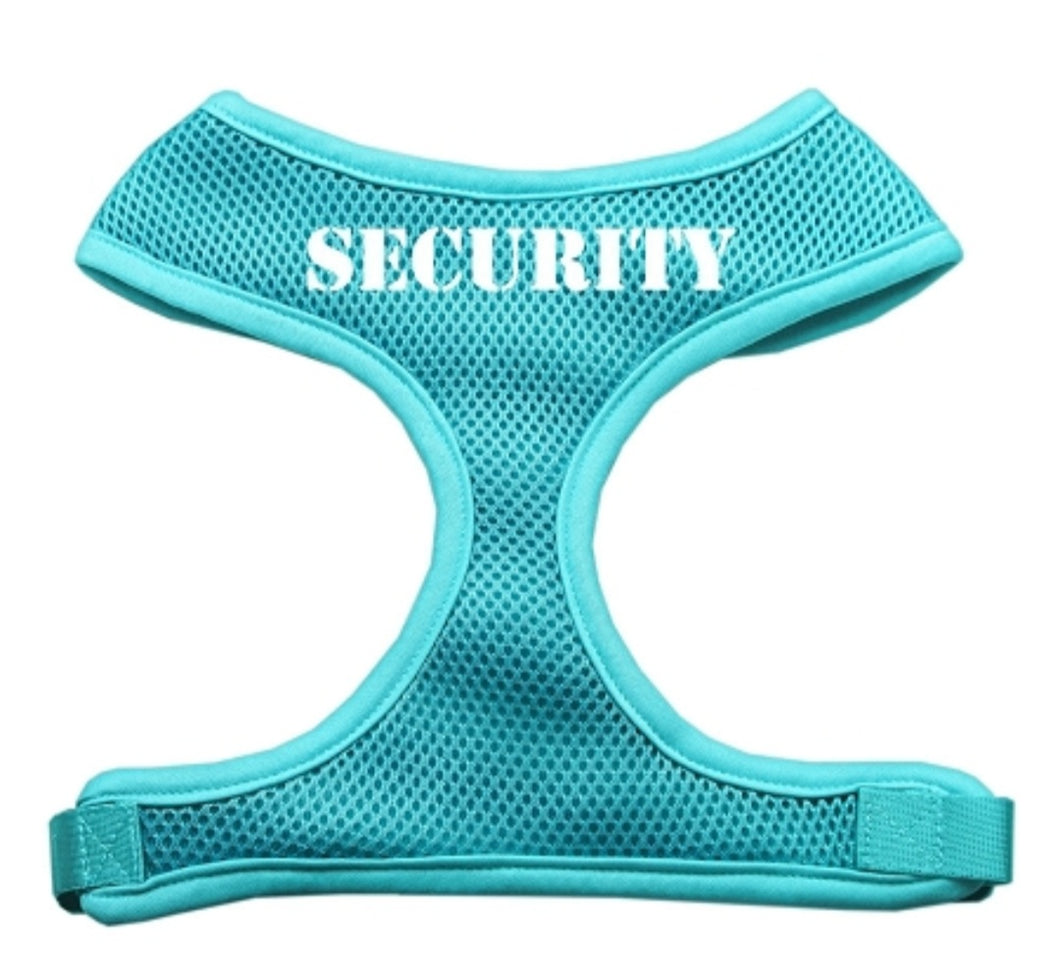 Security Screen Print Dog Harness - Blue