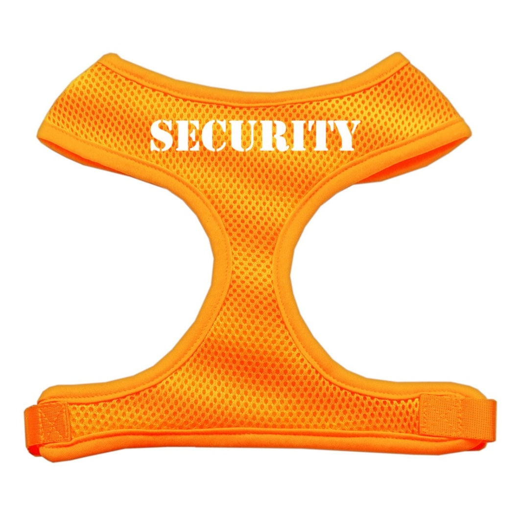 Security Screen Print Dog Harness - Orange