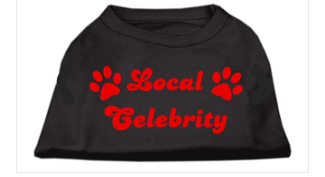 Local Celebrity Dog Shirt - Black