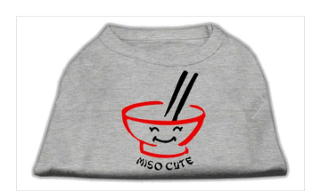 Miso Cute Dog Shirt - Gray
