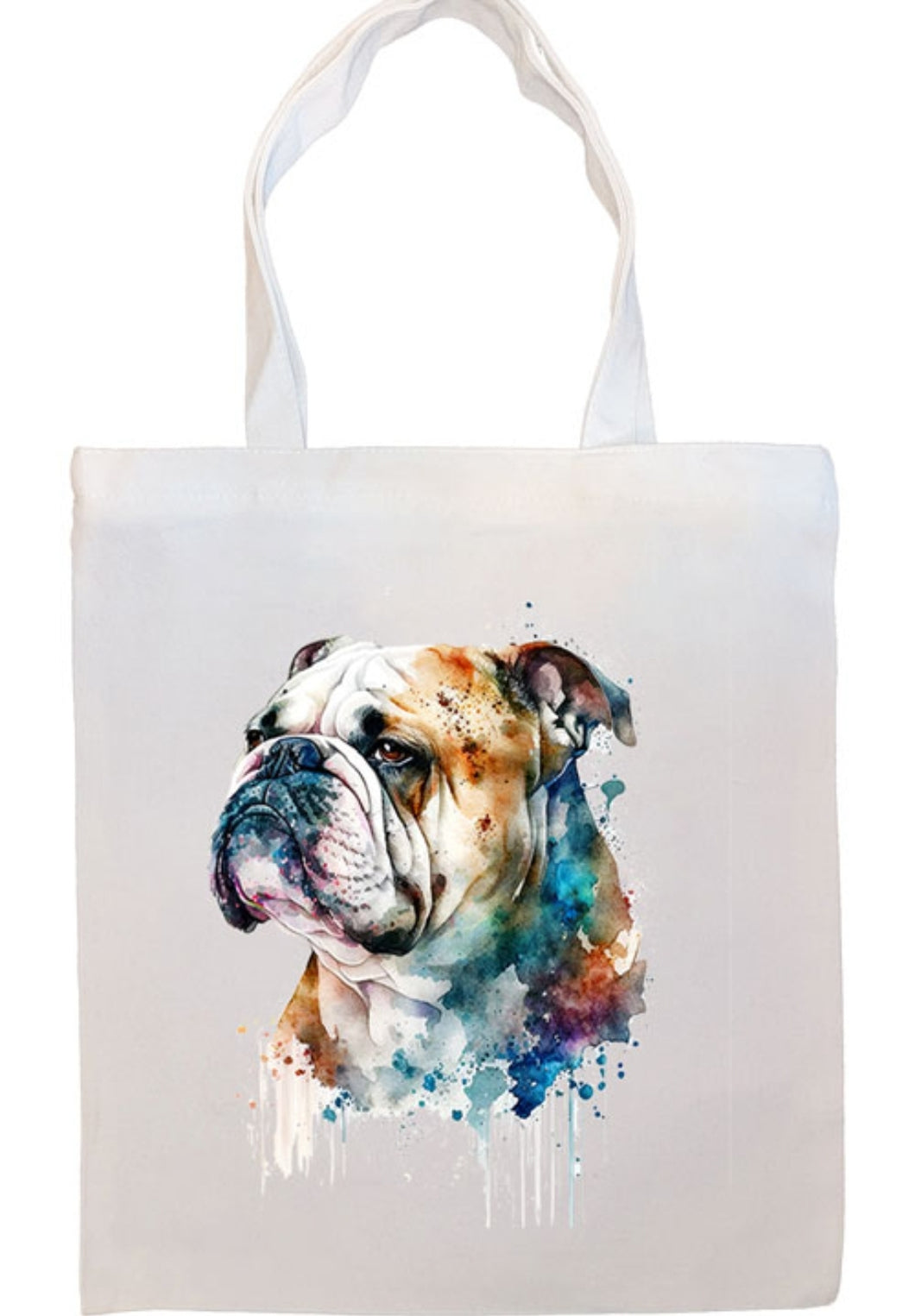 Bulldog Canvas Tote Bag
