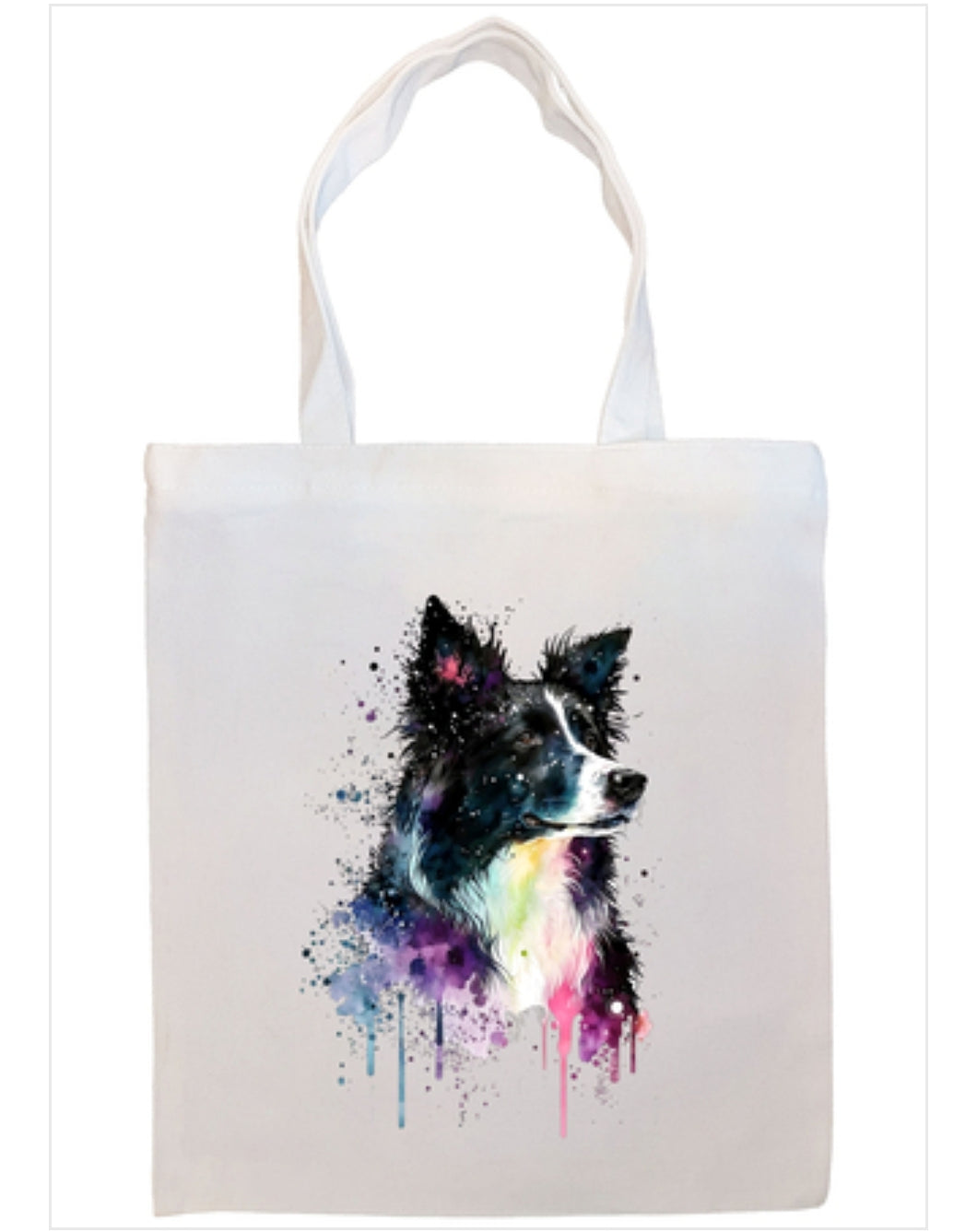 Border Collie Canvas Tote Bag