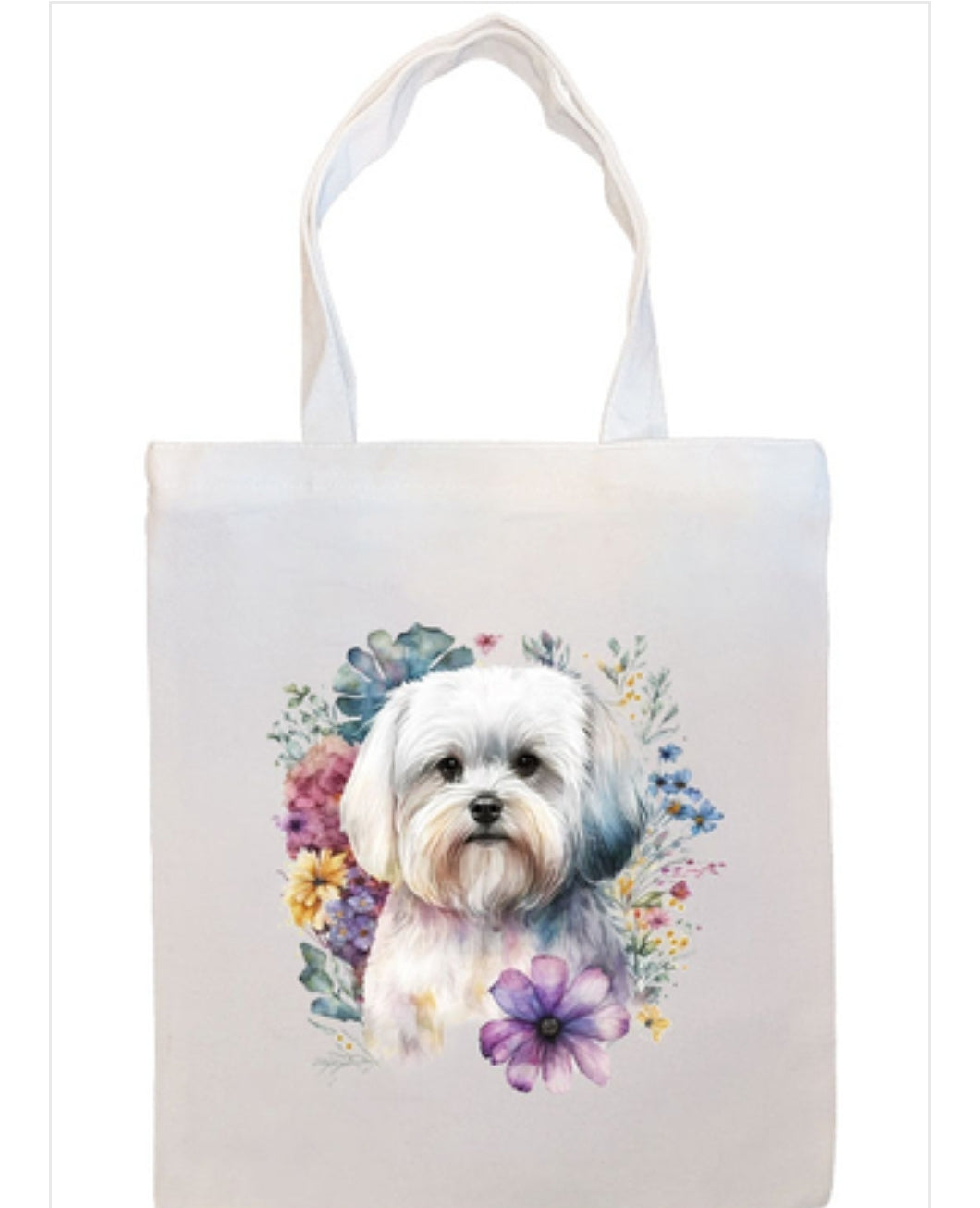 Maltese Canvas Tote Bag