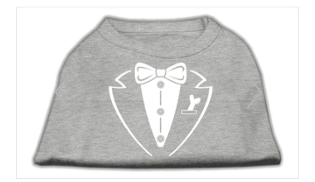 Tuxedo Screen Print Shirt - Gray