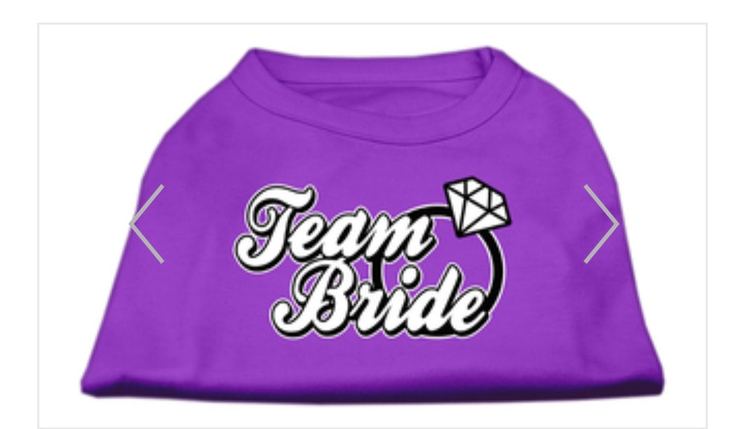 Team Bride Screen Print Shirt - Purple