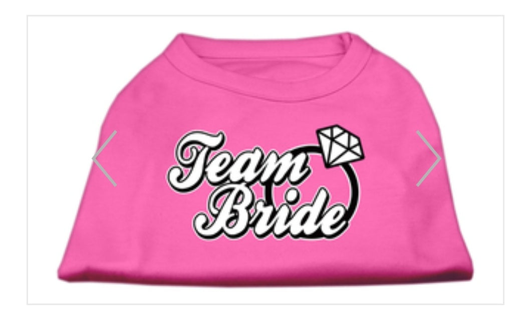 Team Bride Screen Print Shirt - Pink