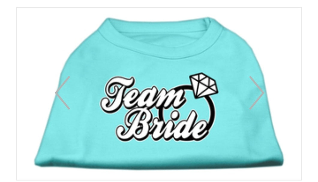 Team Bride Screen Print Shirt - Aqua
