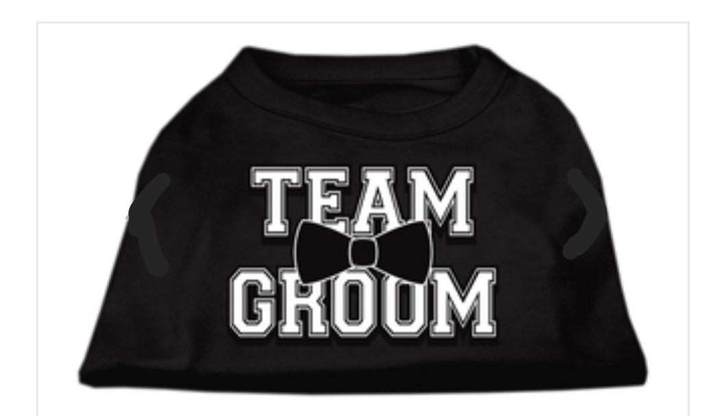 Team Groom Screen Print Shirt - Black