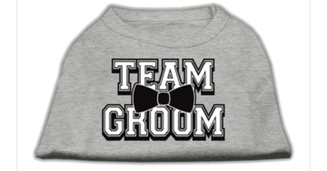 Team Groom Screen Print Shirt - Gray