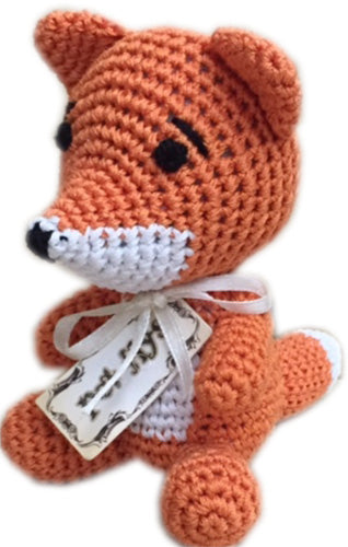 Fox Organic Cotton Small Dog Toy
