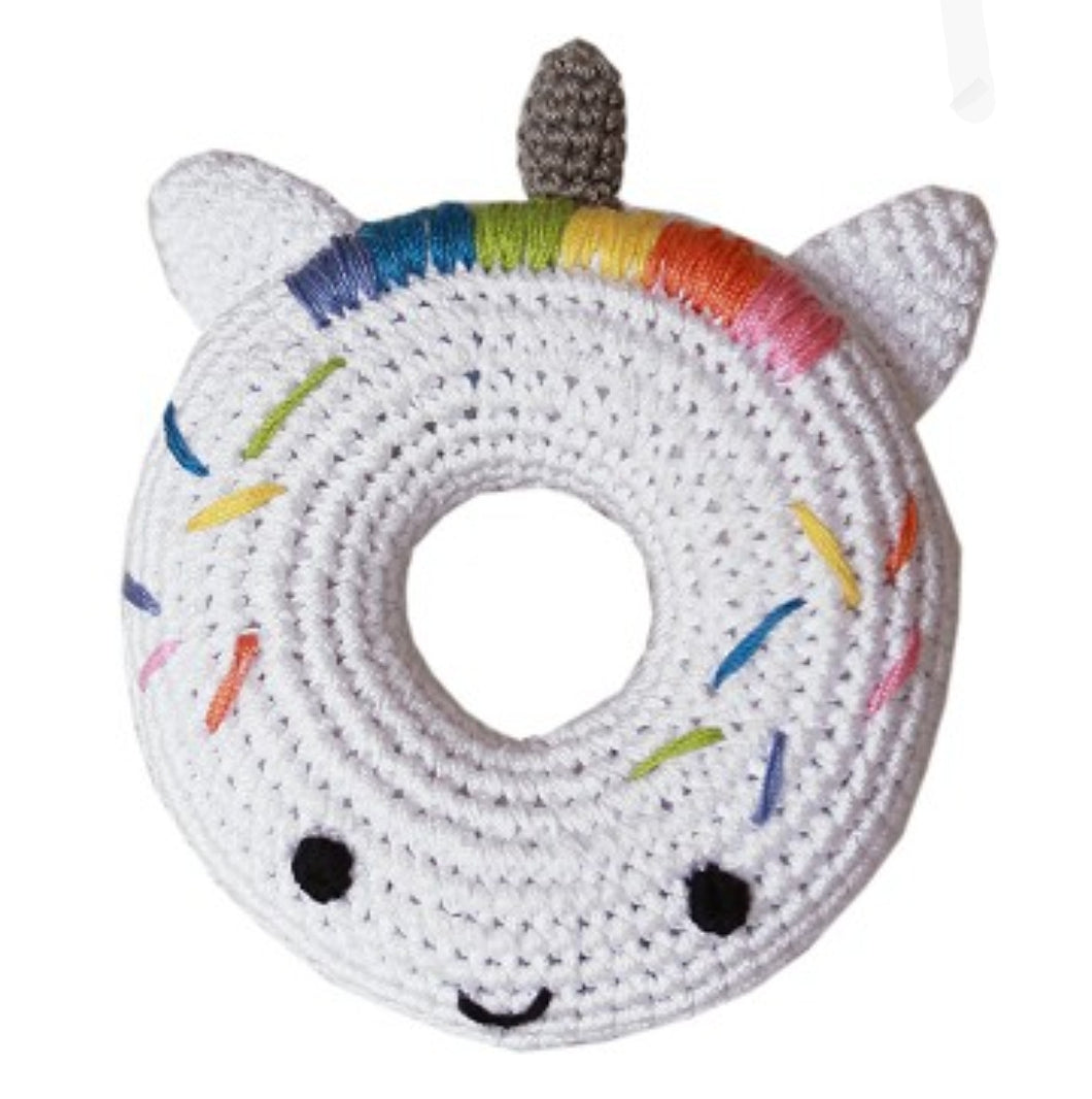 Unicorn Donut Organic Cotton Small Dog Toy