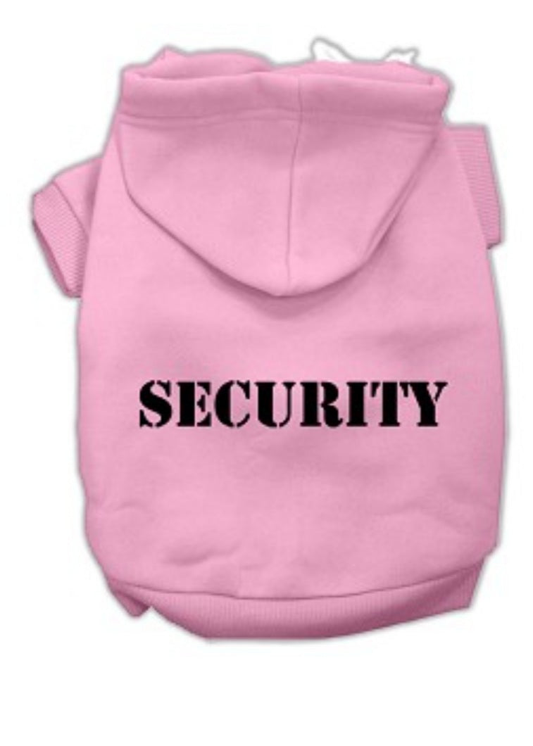 Security Screen Print Hoodie - Pink
