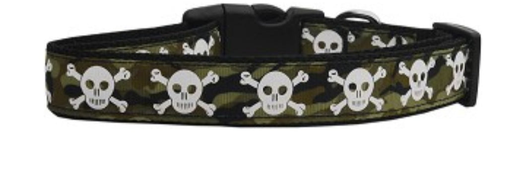 Camo Skulls Nylon Collar