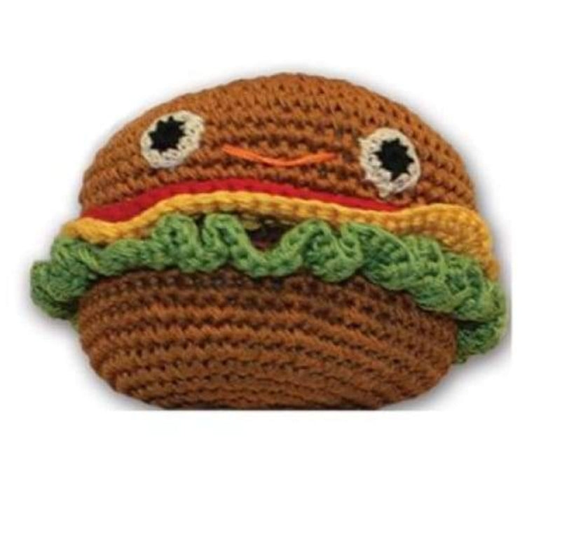 Hamburger Organic Cotton Small Dog Toy