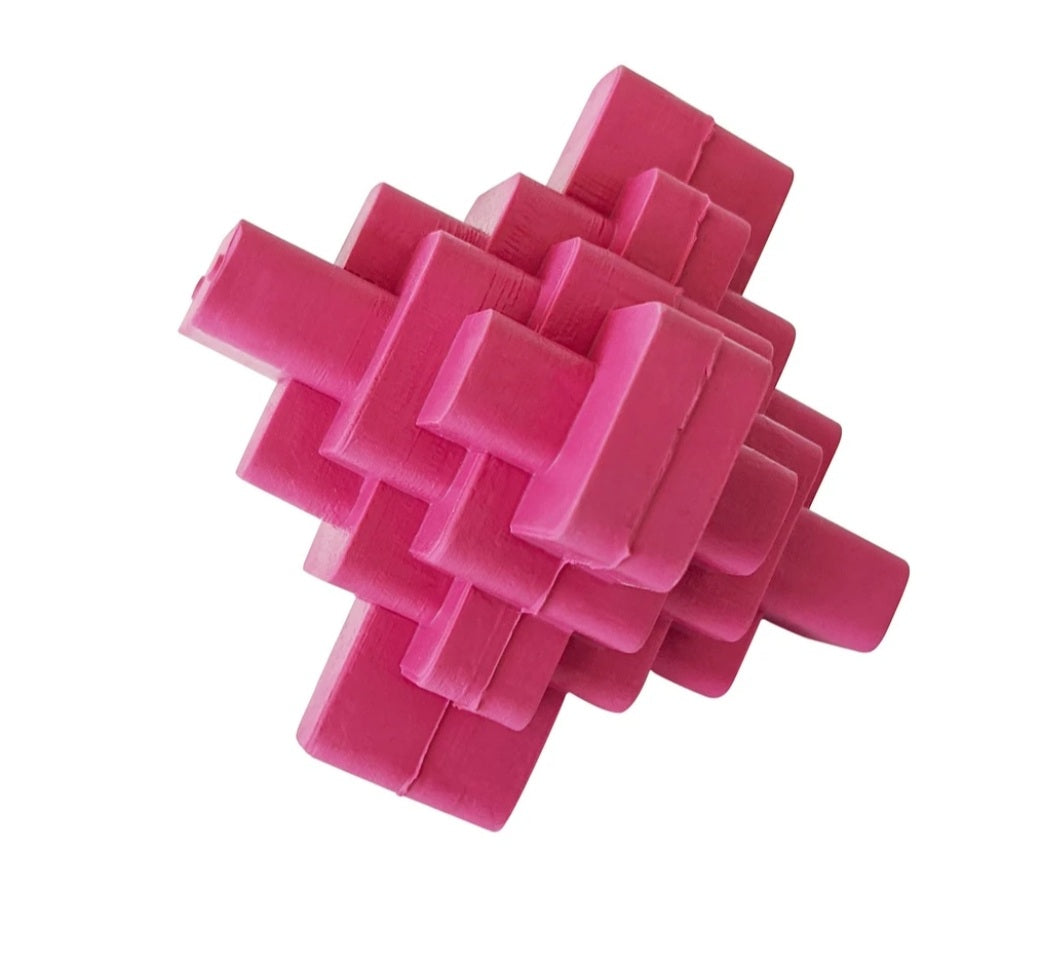 Geometric Pink Dog Chew Toy