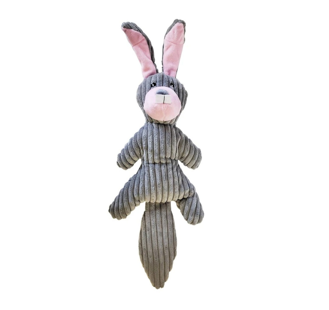 Rabbit Corduroy Squeaker Plush Toy