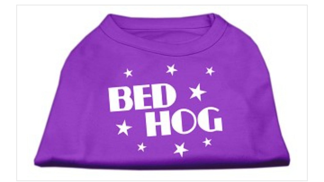 Bed Hog Dog Shirt - Purple