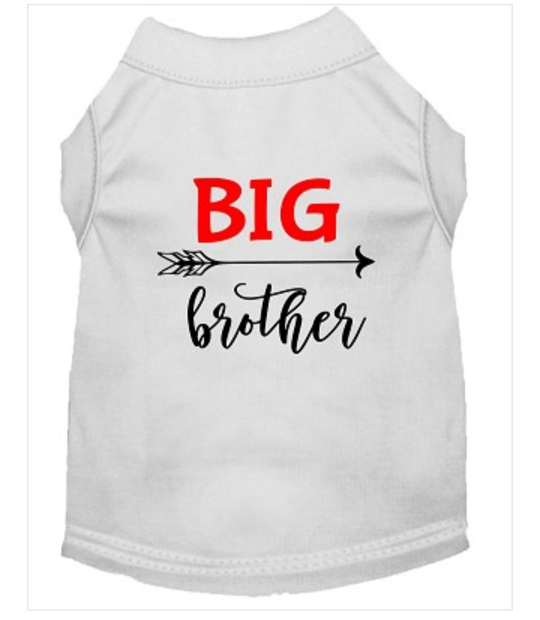 Big Brother Dog Shirt - White