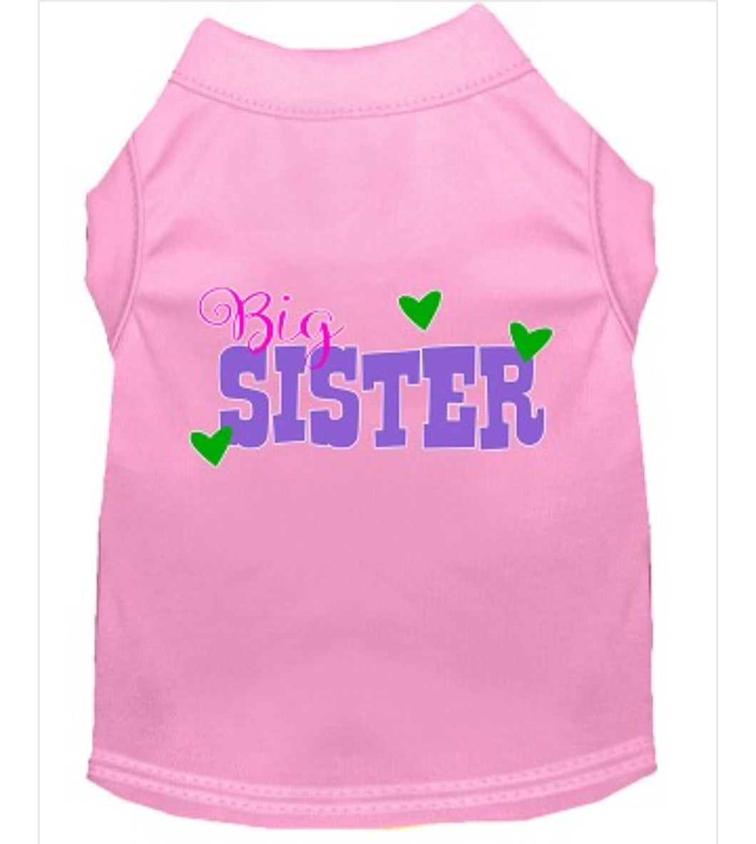 Big Sister Dog Shirt - Pink