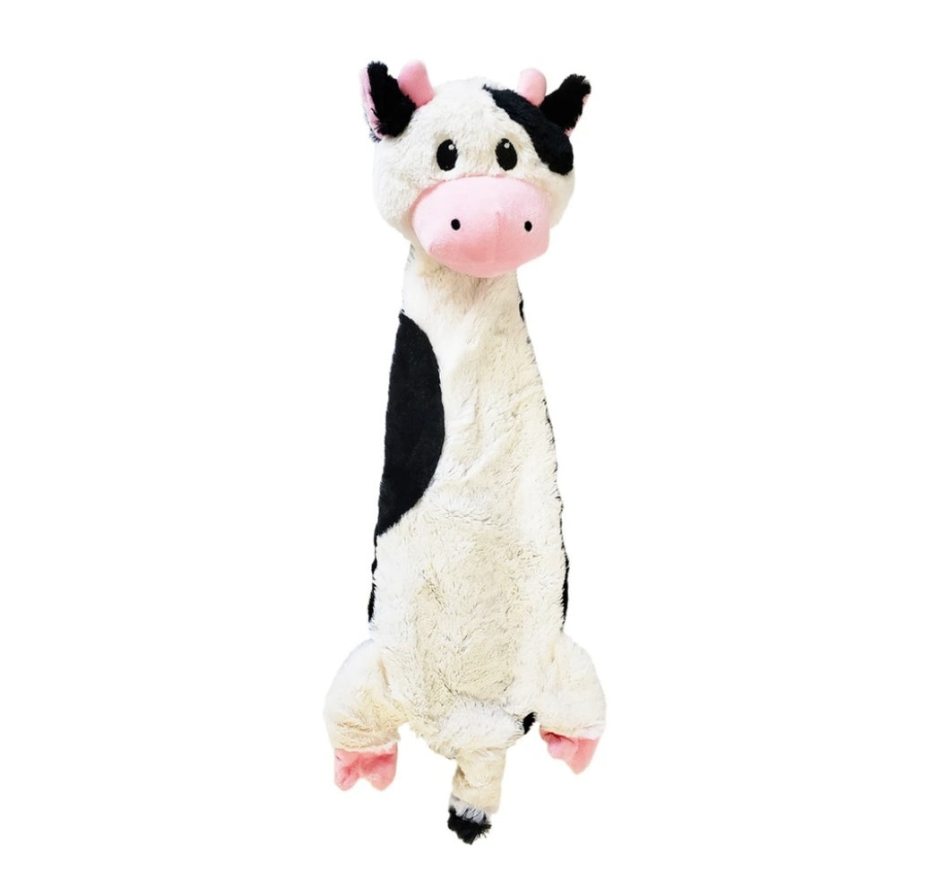 Cow Squeaker & Crinkle Dog Toy