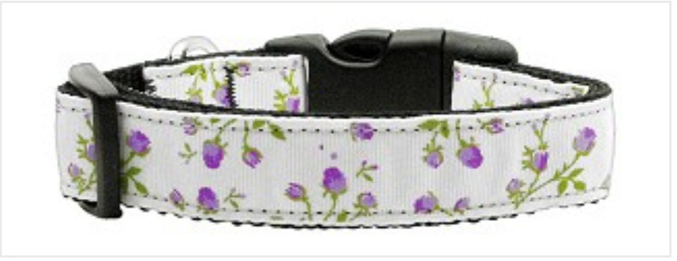 Roses (Purple) Nylon Collar