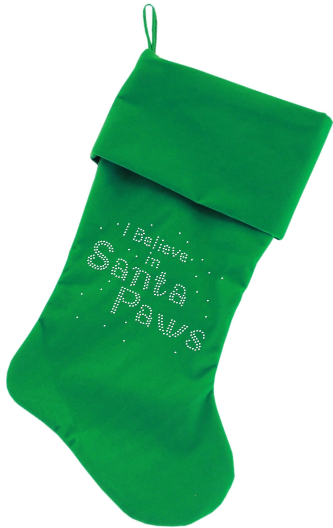 Santa Paws Christmas Stocking - Green, Red or Black