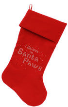 Load image into Gallery viewer, Santa Paws Christmas Stocking - Green, Red or Black
