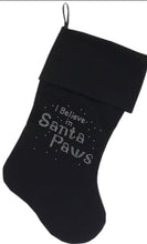 Load image into Gallery viewer, Santa Paws Christmas Stocking - Green, Red or Black
