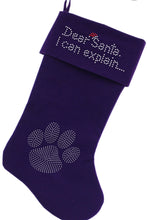 Load image into Gallery viewer, Dear Santa Christmas Stocking - Green, Pink, Blue or Black
