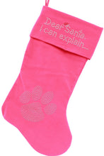 Load image into Gallery viewer, Dear Santa Christmas Stocking - Green, Pink, Blue or Black
