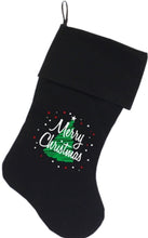 Load image into Gallery viewer, Merry Christmas (Screen Print) Stocking - Red, Pink, Blue or Black
