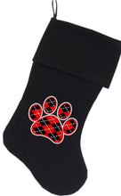 Load image into Gallery viewer, Red Paw Christmas Stocking - Green or Black
