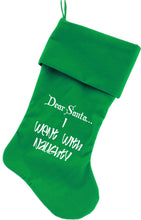 Load image into Gallery viewer, Naughty Christmas Stocking - Red, Green or Black
