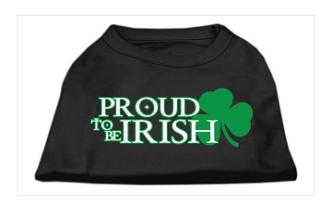 Proud To Be Irish Dog Shirt - Black
