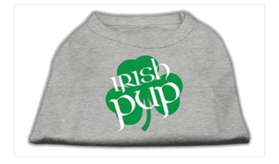 Irish Pup Dog Shirt - Gray