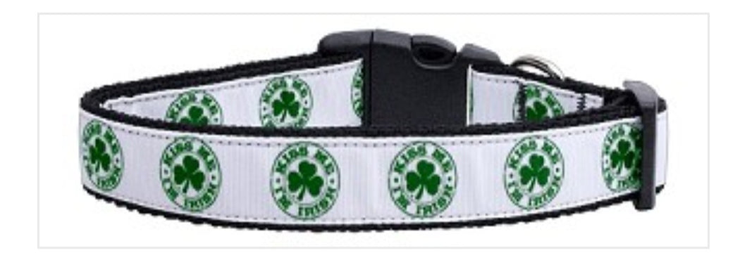 Kiss Me I'm Irish Nylon Collar
