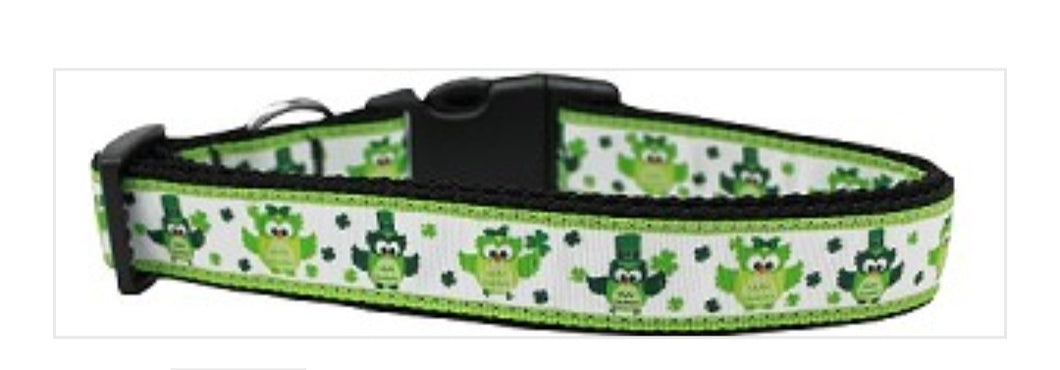 Irish Owls Nylon Collar