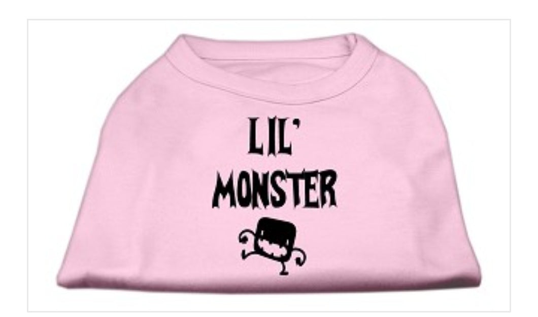 Lil Monster Screen Print Dog Shirt - Pink